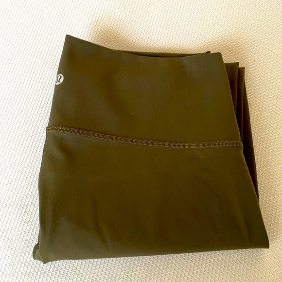Lululemon Wunder Under High Rise Leggings Olive Green Size 14 - Picture 9 of 9